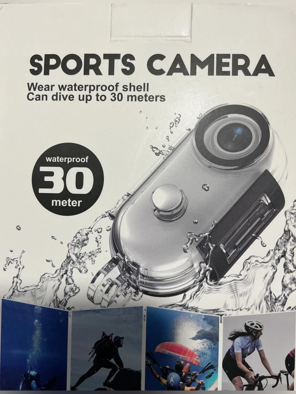 NWT Wearable Attachable Sports Video Body Camera Waterproof for Diving Also
